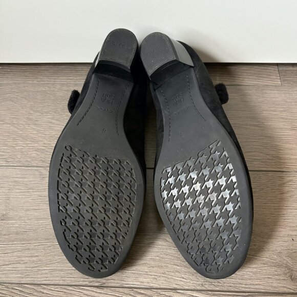 ARA Black Suede 1.5" Heel Mary Janes with Velcro Closure - Picture 7 of 10